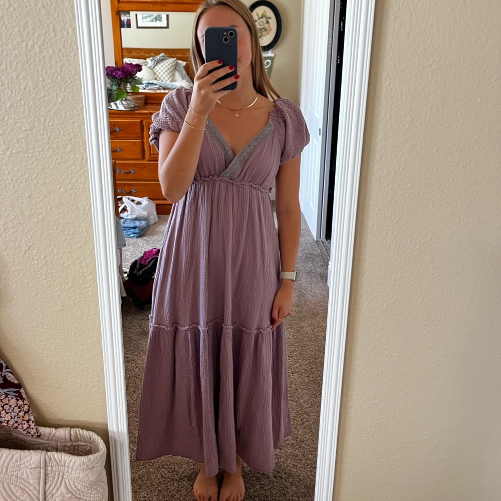 Purple bohme maxi dress